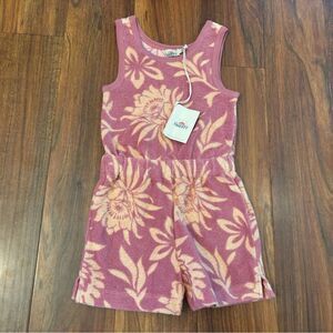 Faherty Kids Cabana Twirl Terry Cloth Romper Rose/Peach Blossom NWT